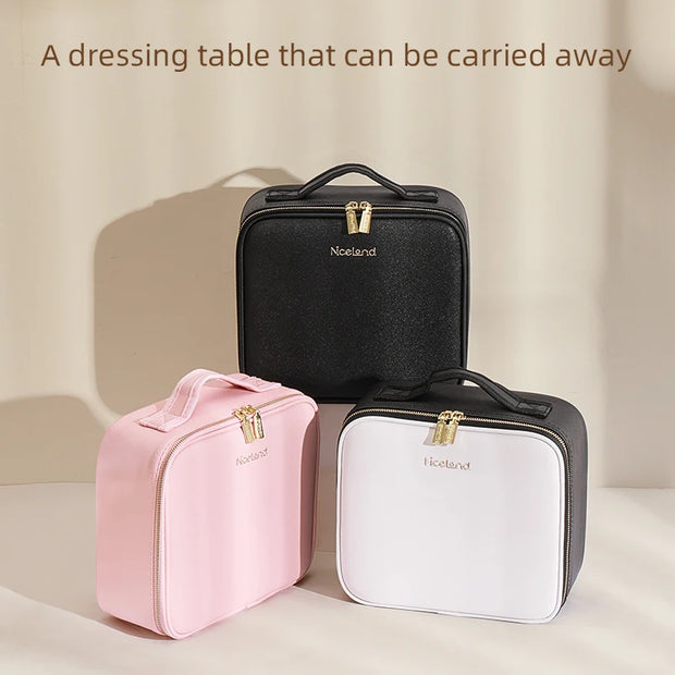 Makeup Travel Case with LED Mirror