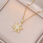 Zircon Sunflower Necklace