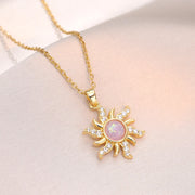 Zircon Sunflower Necklace