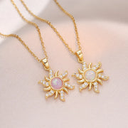 Zircon Sunflower Necklace